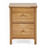 Wooden Bedside Cabinet With 2 Drawers - Coxmoor