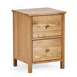 Wooden Bedside Cabinet With 2 Drawers - Coxmoor