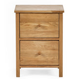 Wooden Bedside Cabinet With 2 Drawers - Coxmoor