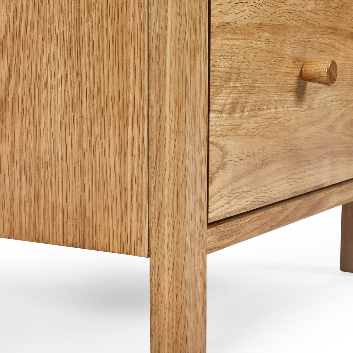 Wooden Bedside Cabinet With 2 Drawers - Coxmoor