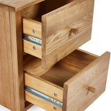Wooden Bedside Cabinet With 2 Drawers - Coxmoor