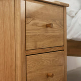 Wooden Bedside Cabinet With 2 Drawers - Coxmoor