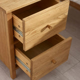 Wooden Bedside Cabinet With 2 Drawers - Coxmoor