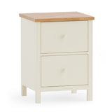 Wooden Bedside Cabinet With 2 Drawers - Coxmoor