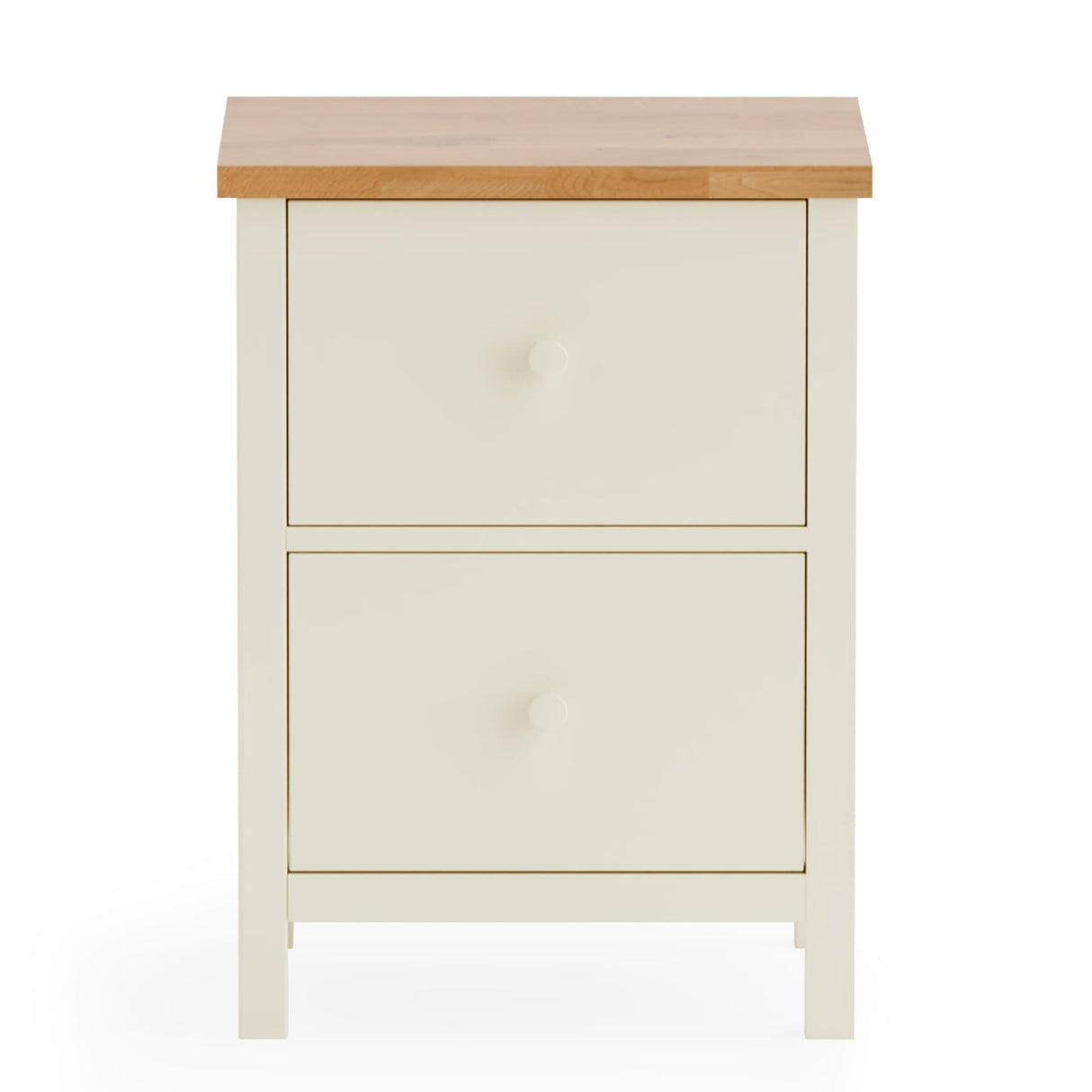 Wooden Bedside Cabinet With 2 Drawers - Coxmoor