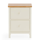 Wooden Bedside Cabinet With 2 Drawers - Coxmoor