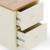 Wooden Bedside Cabinet With 2 Drawers - Coxmoor