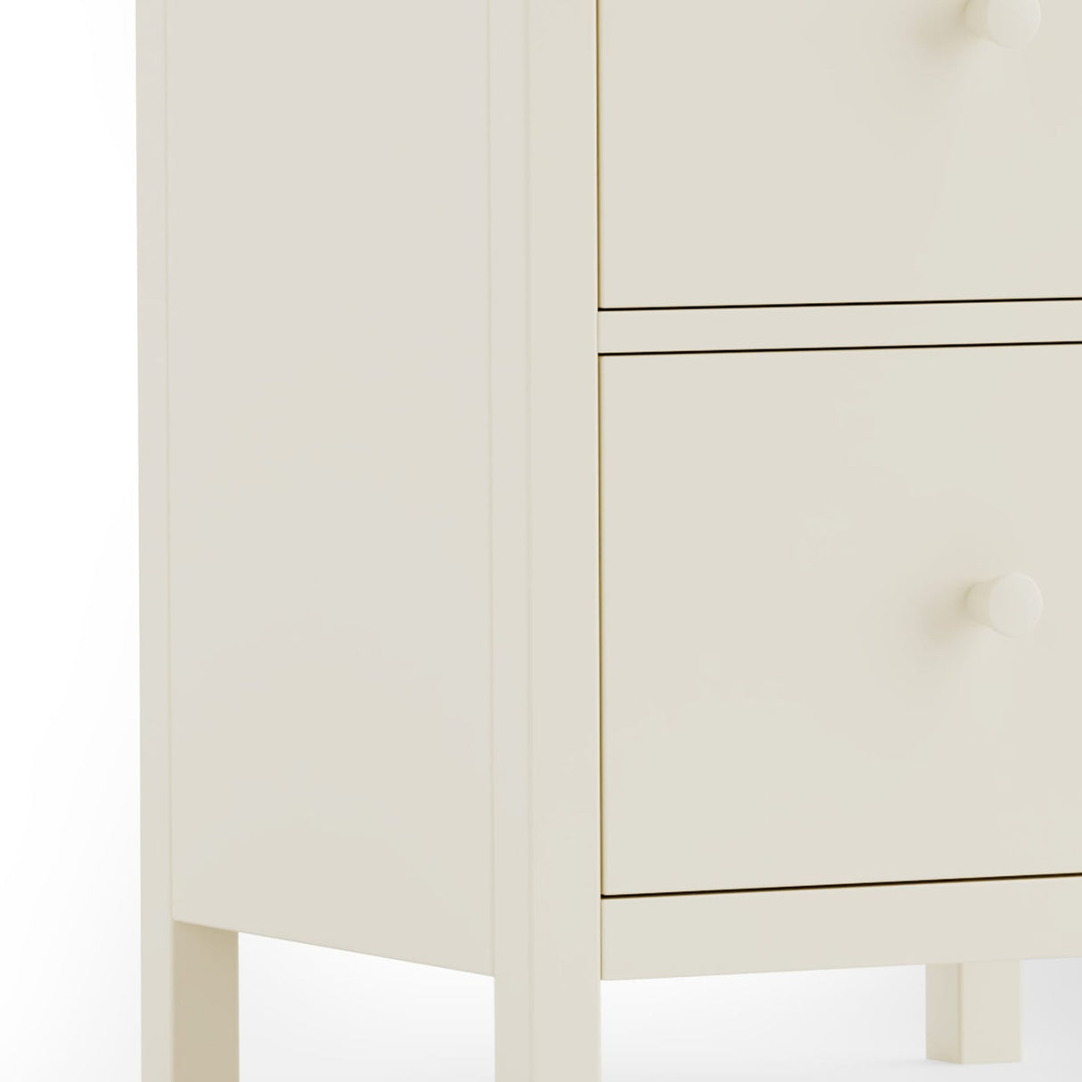 Wooden Bedside Cabinet With 2 Drawers - Coxmoor