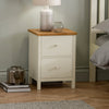 Wooden Bedside Cabinet With 2 Drawers - Coxmoor