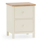 Wooden Bedside Cabinet With 2 Drawers - Coxmoor