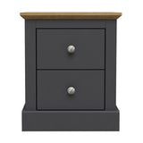 Wooden Bedside Cabinet With 2 Drawers - Devon