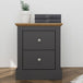 Wooden Bedside Cabinet With 2 Drawers - Devon