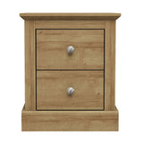 Wooden Bedside Cabinet With 2 Drawers - Devon