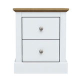 Wooden Bedside Cabinet With 2 Drawers - Devon