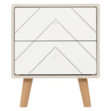 Wooden Bedside Cabinet With 2 Drawers - Dixie