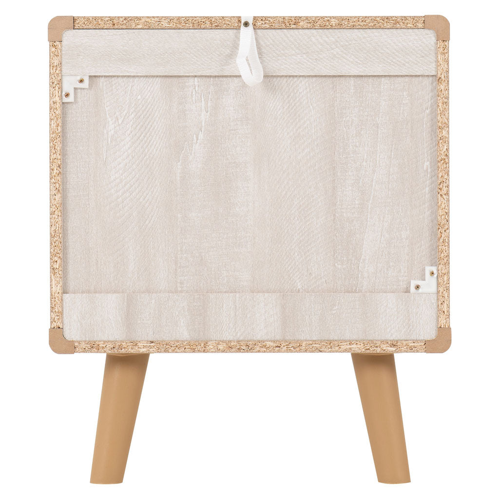 Wooden Bedside Cabinet With 2 Drawers - Dixie