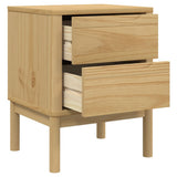 Wooden Bedside Cabinet With 2 Drawers - Floro