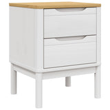 Wooden Bedside Cabinet With 2 Drawers - Floro