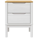 Wooden Bedside Cabinet With 2 Drawers - Floro