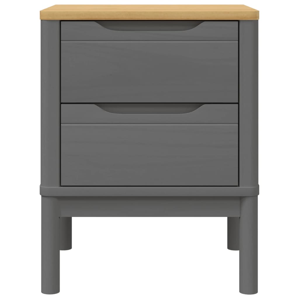 Wooden Bedside Cabinet With 2 Drawers - Floro