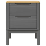 Wooden Bedside Cabinet With 2 Drawers - Floro