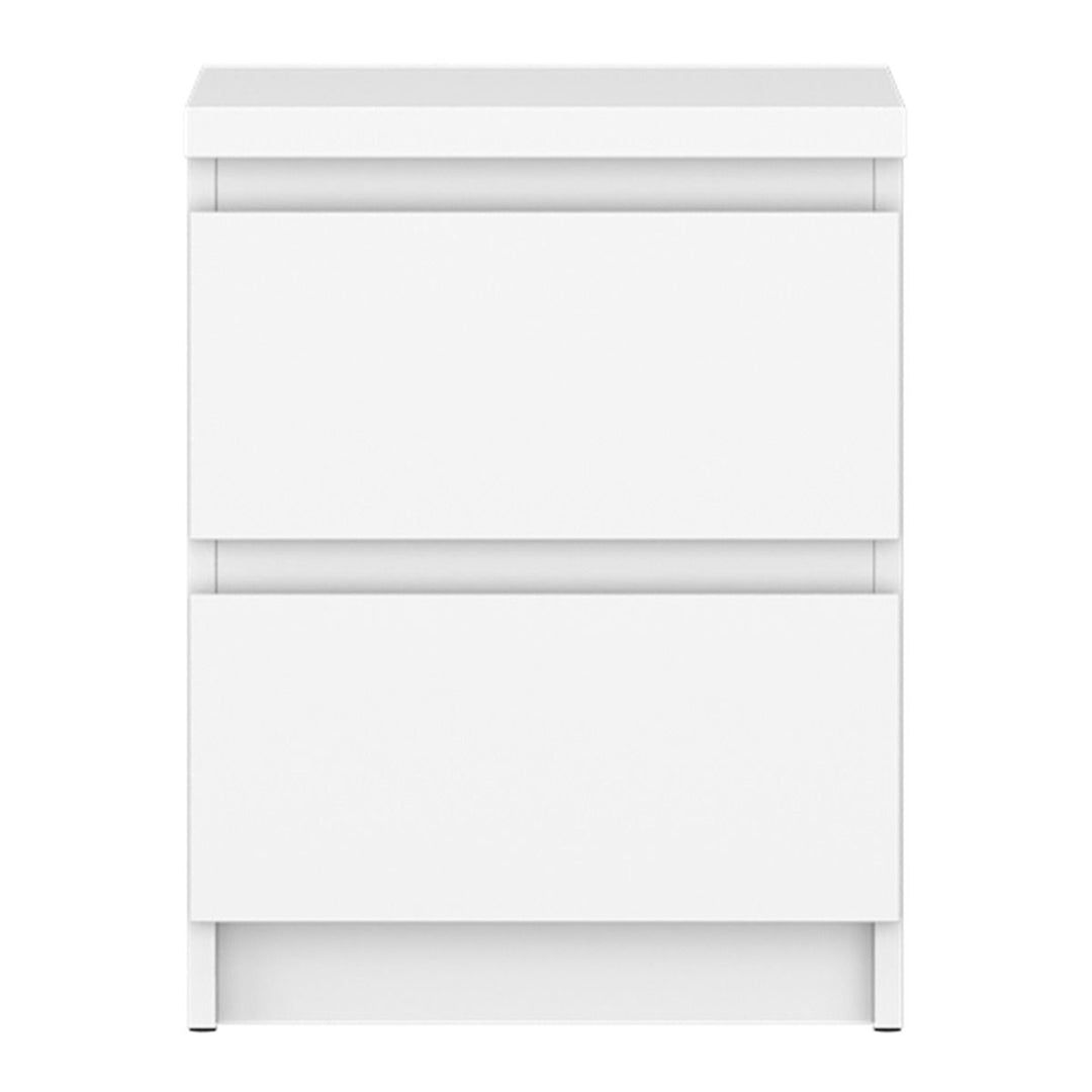 Wooden Bedside Cabinet With 2 Drawers - Fribo