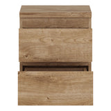 Wooden Bedside Cabinet With 2 Drawers - Fribo
