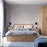 Wooden Bedside Cabinet With 2 Drawers - Fribo