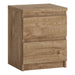 Wooden Bedside Cabinet With 2 Drawers - Fribo