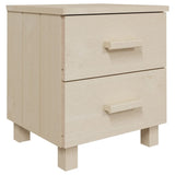 Wooden Bedside Cabinet With 2 Drawers - Hamar