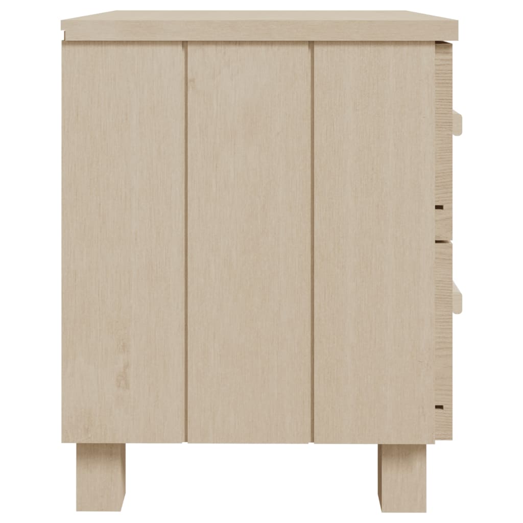 Wooden Bedside Cabinet With 2 Drawers - Hamar