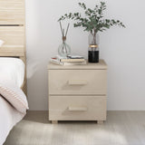 Wooden Bedside Cabinet With 2 Drawers - Hamar