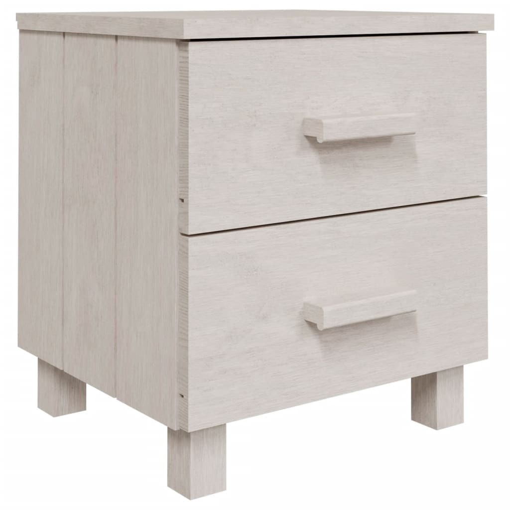 Wooden Bedside Cabinet With 2 Drawers - Hamar