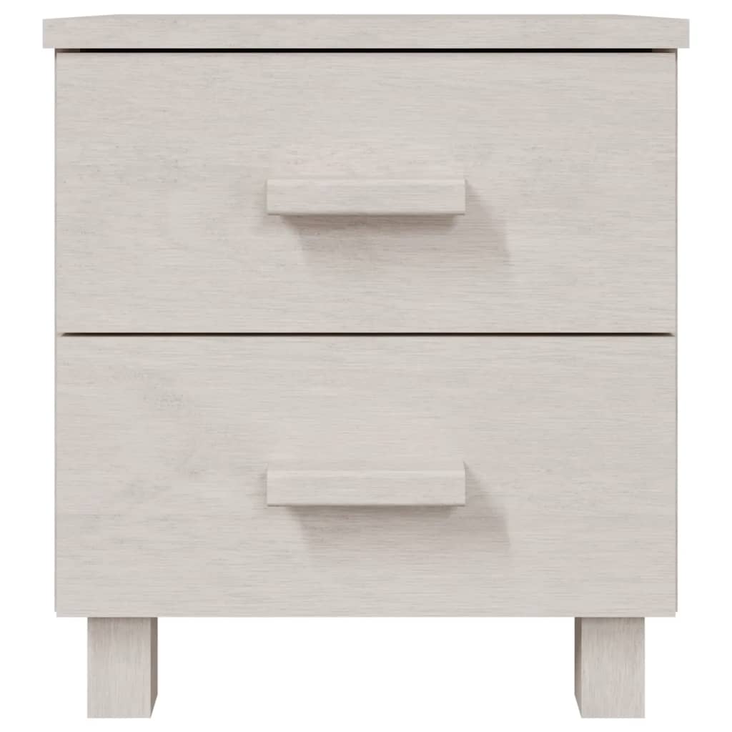 Wooden Bedside Cabinet With 2 Drawers - Hamar