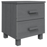 Wooden Bedside Cabinet With 2 Drawers - Hamar