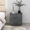 Wooden Bedside Cabinet With 2 Drawers - Hamar