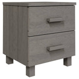 Wooden Bedside Cabinet With 2 Drawers - Hamar