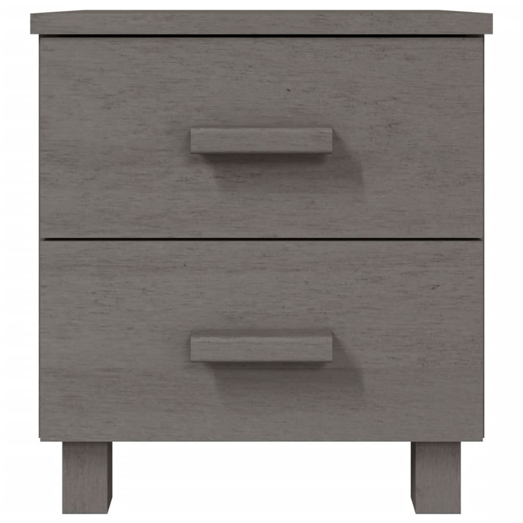 Wooden Bedside Cabinet With 2 Drawers - Hamar