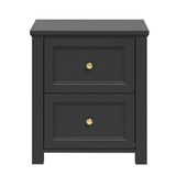 Wooden Bedside Cabinet With 2 Drawers - Ives
