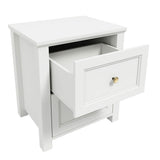 Wooden Bedside Cabinet With 2 Drawers - Ives