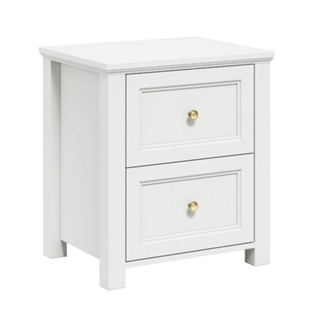 Wooden Bedside Cabinet With 2 Drawers - Ives