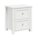 Wooden Bedside Cabinet With 2 Drawers - Ives