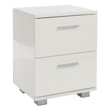 Wooden Bedside Cabinet With 2 Drawers - Lido