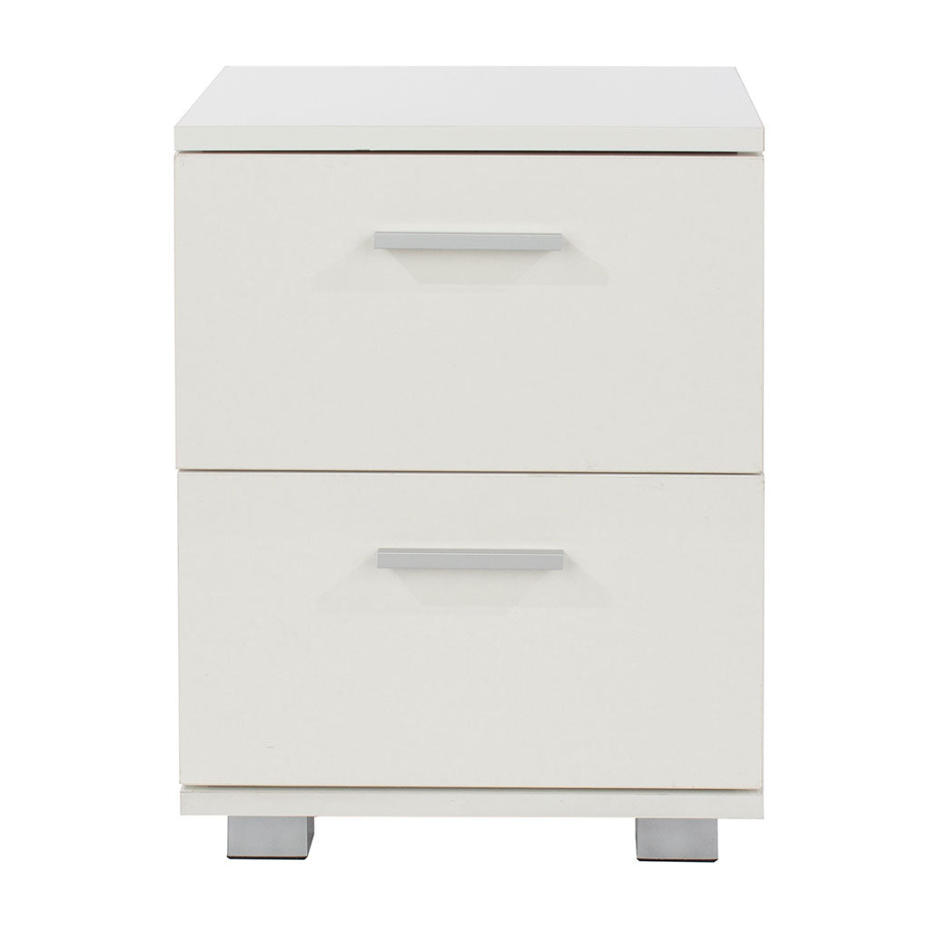 Wooden Bedside Cabinet With 2 Drawers - Lido