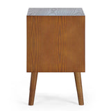 Wooden Bedside Cabinet With 2 Drawers - Lowry