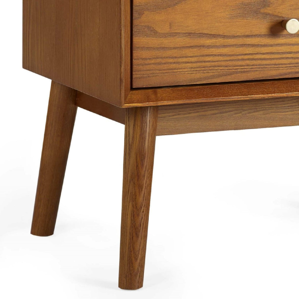 Wooden Bedside Cabinet With 2 Drawers - Lowry