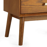 Wooden Bedside Cabinet With 2 Drawers - Lowry