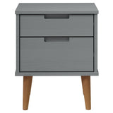 Wooden Bedside Cabinet With 2 Drawers - Molde