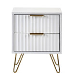 Wooden Bedside Cabinet With 2 Drawers - Murano