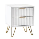 Wooden Bedside Cabinet With 2 Drawers - Murano